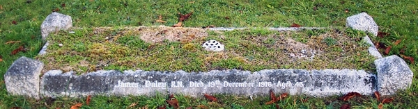 James' grave in Epsom Cemetery