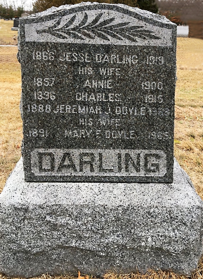 Charles' inscription on his parents' headstone