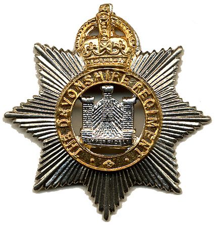 Regimental badge of the Devonshire Regiment