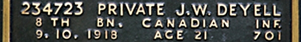 William/John's inscription on the CWGC memorial Epsom. William/John's inscription on the CWGC memorial Epsom.