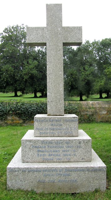 Frank's headstone in All Saints churchyard, Kingweston, Somerset Frank's headstone in All Saints churchyard, Kingweston, Somerset