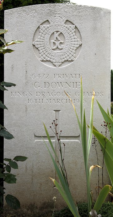 George's headstone in St Riquier British Cemetery George's headstone in St Riquier British Cemetery