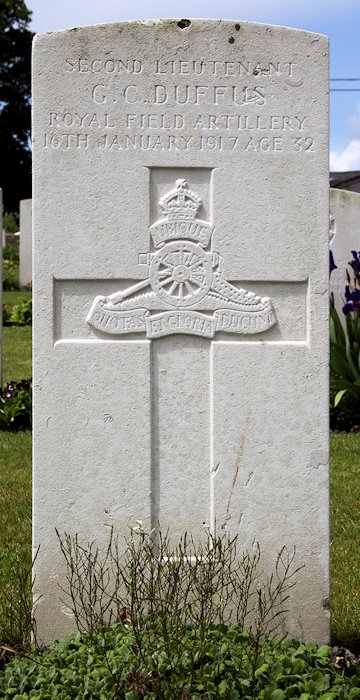 Gordon's headstone in the Dickebusch New Military Cemetery, Belgium. Gordon's headstone in the Dickebusch New Military Cemetery, Belgium.