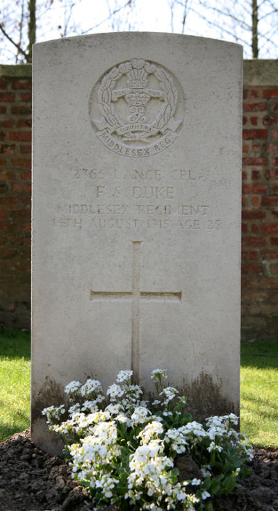 Frank's headstone in the Woods Cemetery