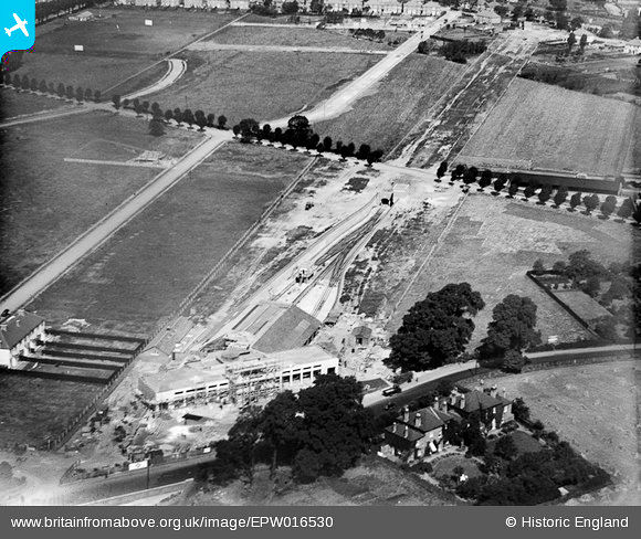 Morden underground station under construction, Morden, 1926