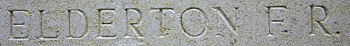 Benny Elderton's inscription on the Loos Memorial, France