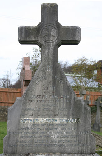 Arthur's inscription on his parents headstone