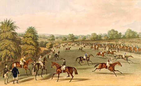 Epsom preparing to start. By James Pollard 1830