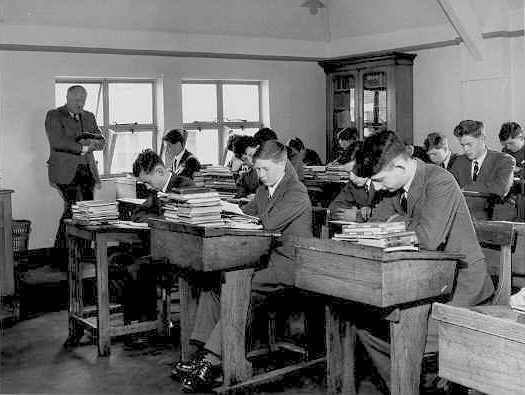 A classroom in the 1950s