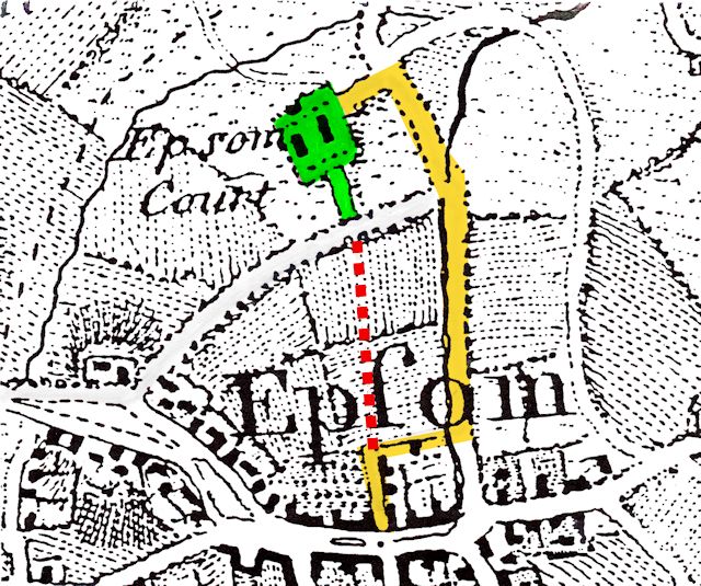 Epsom Court on Rocques Map Epsom Court on Rocques Map