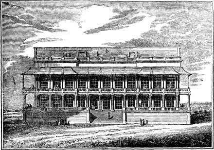 Image of the 1829 Grandstand at Epsom Downs