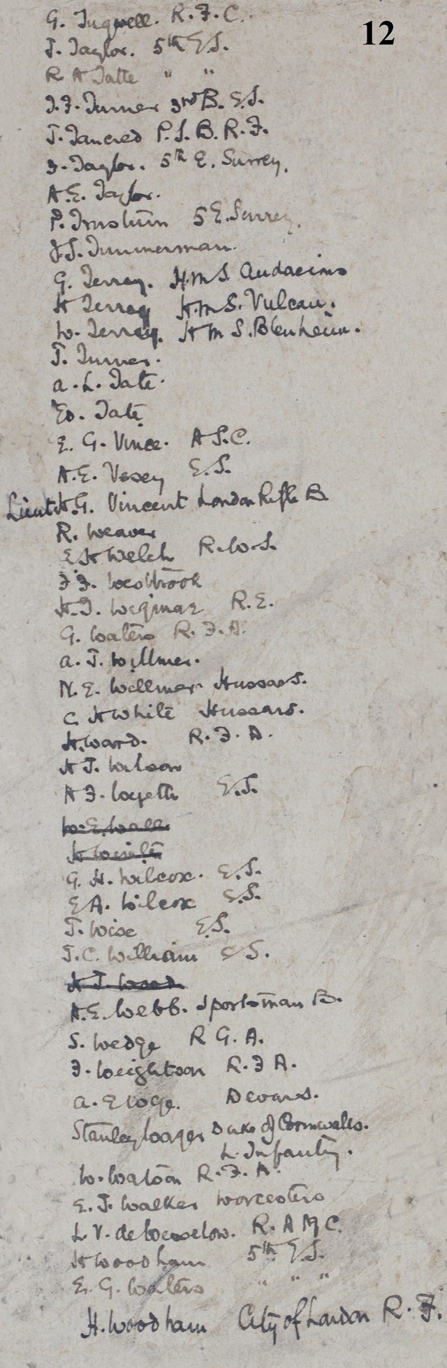 Epsom Urban District Roll of Honour - Extract 12 Epsom Urban District Roll of Honour - Extract 12