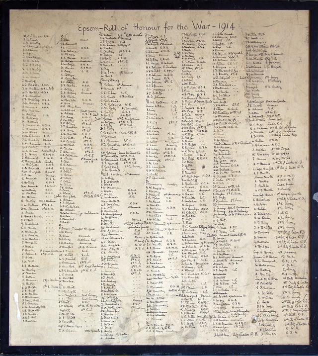 Epsom Urban District Roll of Honour 1914