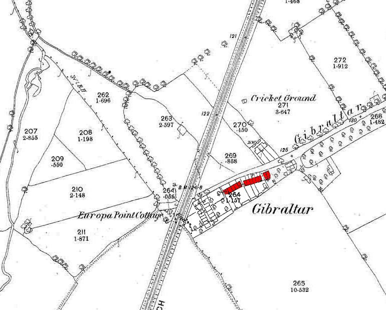 Extract from the 1866 OS Map - Click to enlarge