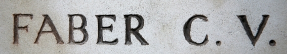 CV Faber's inscription