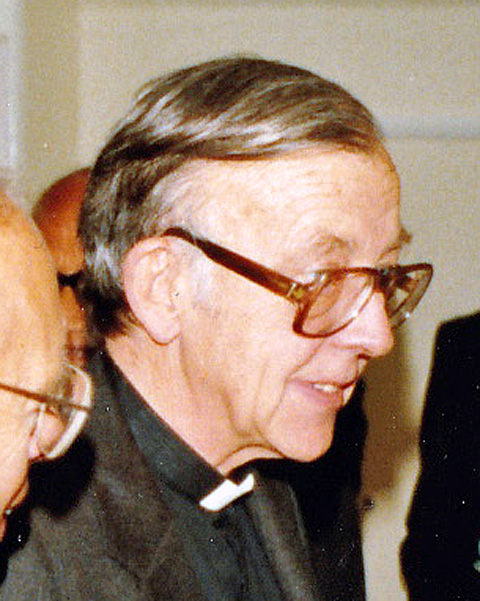 Richard at the dedication of the new Christ Church Hall on 5 October 1986, three weeks before his death.