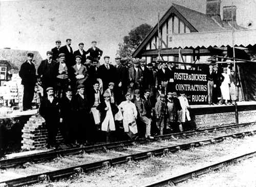 The Foster & Dicksee Downside Construction Team at Wolferton Royal Station, circa 1897
