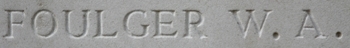 William Foulger's inscription on the Menin Gate Memorial