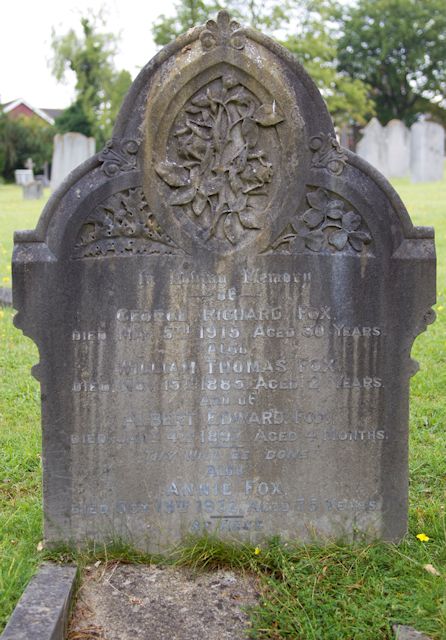 George's headstone in Epsom Cemetery George's headstone in Epsom Cemetery