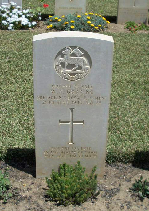 Frank's headstone in the Enfidaville War Cemetery, Tunisia Frank's headstone in the Enfidaville War Cemetery, Tunisia