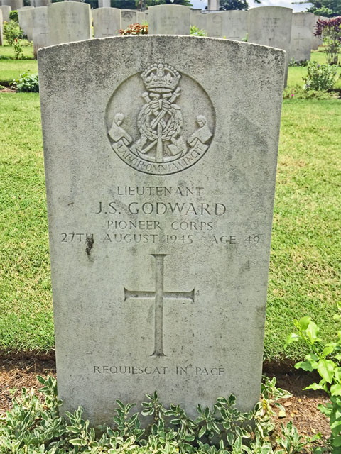 John's headstone in the Kranji War Cemetery John's headstone in the Kranji War Cemetery