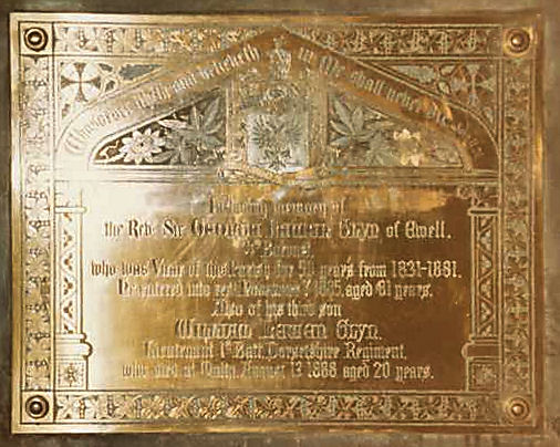 Memorial to Sir George and William Lewen in St Mary's Memorial to Sir George and William Lewen in St Mary's