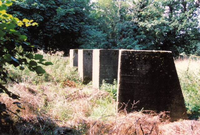 Anti-tank traps at Manor Hospital, Epsom