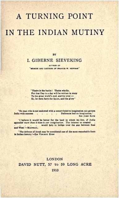 Title page of A Turning Point in the Indian Mutiny