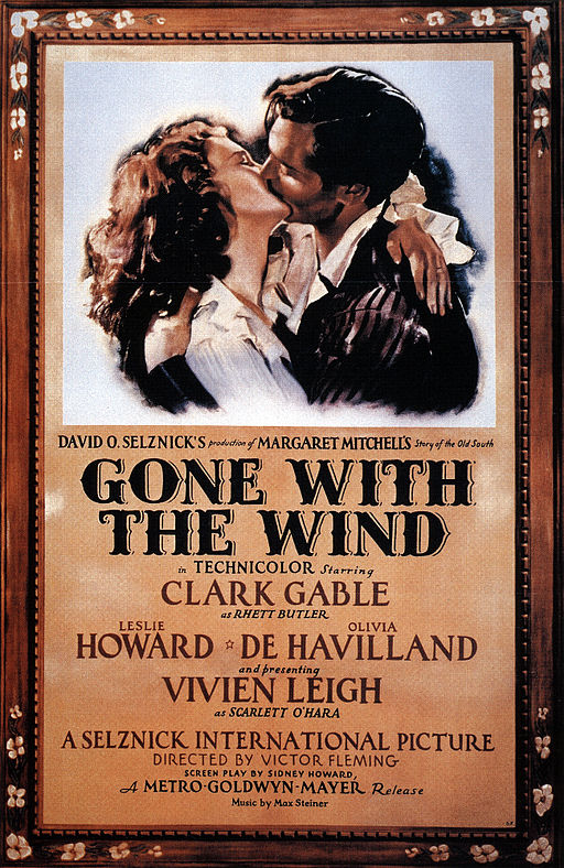 Pre-release poster for Gone With The Wind, 1939.