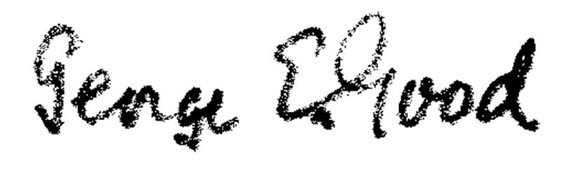 George Good's signature in 1932, when he was 75.
