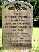 The headstone of James Baker