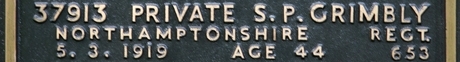 Samuel's inscription on the CWGC memorial Epsom. Samuel's inscription on the CWGC memorial Epsom.