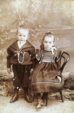 Albert with his sister Giffer