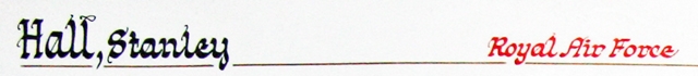 Stanley's entry in the Borough's Book of Remembrance