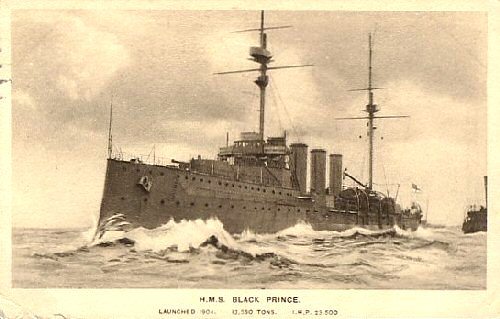 Postcard of HMS Black Prince