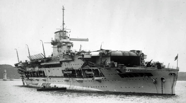 HMS Glorious at anchor in 1935 HMS Glorious at anchor in 1935