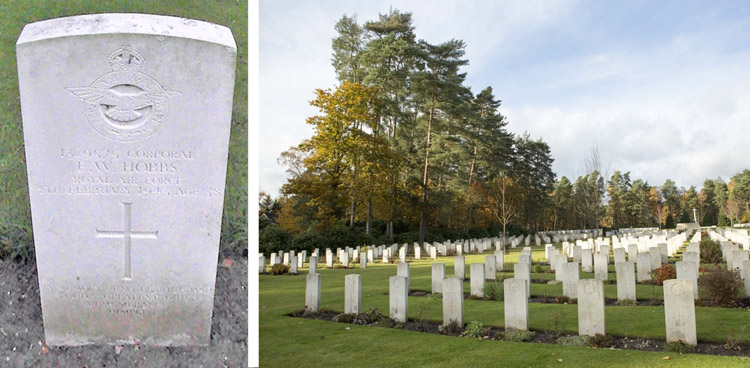 Edward's headstone and Brookwood Military Cemetery Edward's headstone and Brookwood Military Cemetery