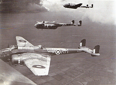 Flight of Hampdens of 44 Squadron