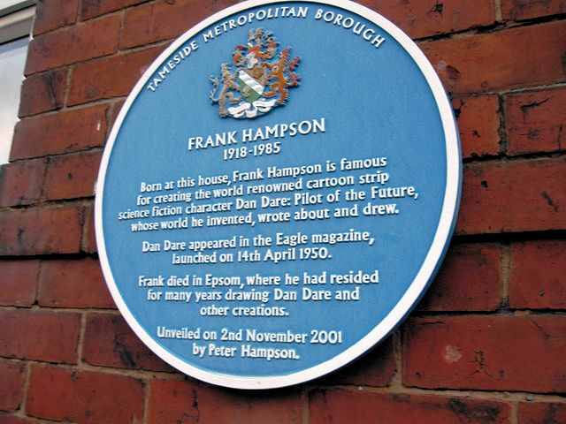Blue plaque on 488 Audenshaw Road.