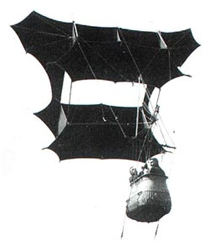 The Samuel F Cody manlifter, 1908. The Samuel F Cody manlifter, 1908.