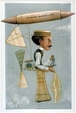 Vanity Fair caricature of Santos-Dumont, 1901.