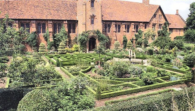 The restored Tudor knot garden at Hatfield House