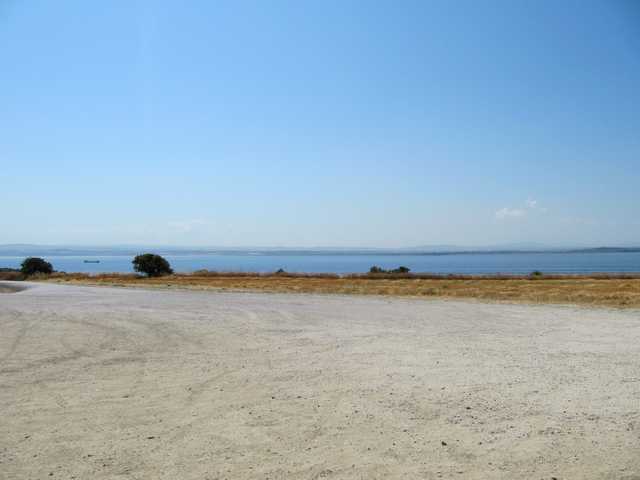 The beaches over which the attack on Helles was made, photographed from the memorial.