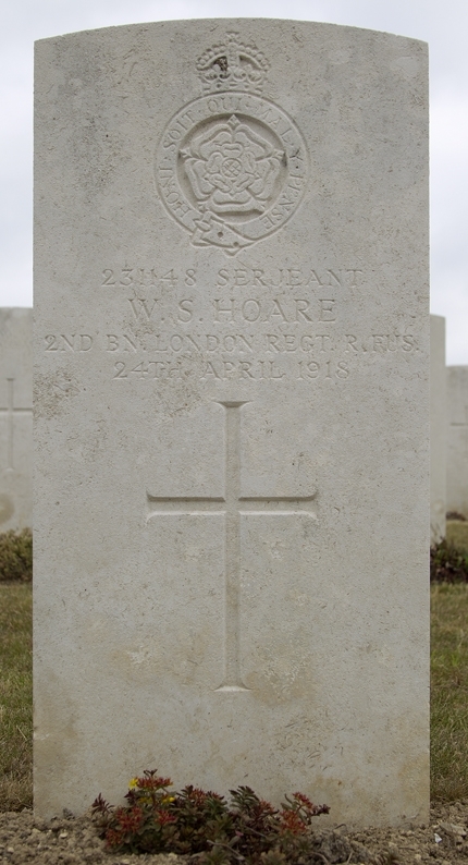 Walter's headstone in Hangard Communal extension Walter's headstone in Hangard Communal extension