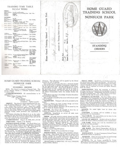 Home Guard Training School - Nonsuch Park