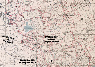 Battle Field Map of Hooge (click to enlarge)