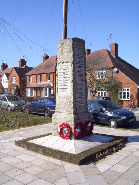 The War Memorial in Hook, Hampshire.