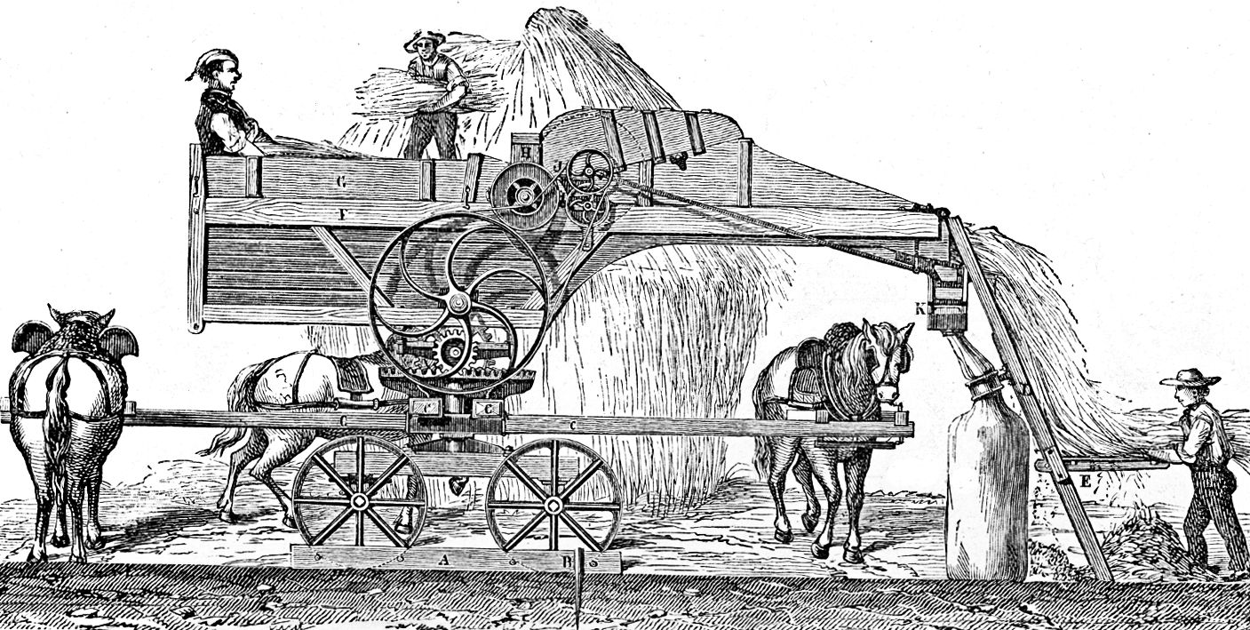 Horse-powered Threshing Machine