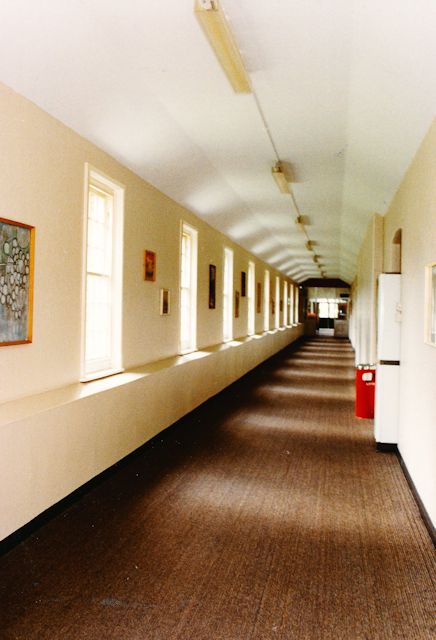 A corridor in Horton Hospital 19 June 1991
