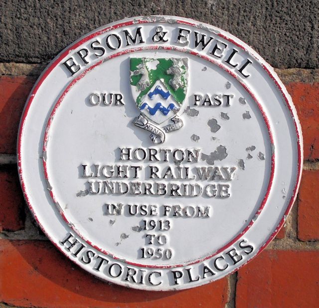 Plaque commemorating the HLR on the side of the original Hook Road Bridge Plaque commemorating the HLR on the side of the original Hook Road Bridge